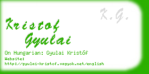 kristof gyulai business card